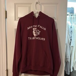 Mystic Falls Timberwolves Maroon Hoodie
